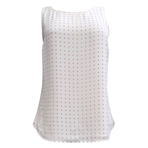 RW&CO. Tops - RW&CO Sleeveless Blouse Purple Geometric Dot Officecore Workwear Shell Medium